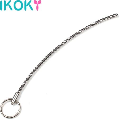 IKOKY Penis Plug Masturbation Sex Toys For Men Gay Dilator Male Chastity Device Urethral Catheter Sounding Urethral Bead