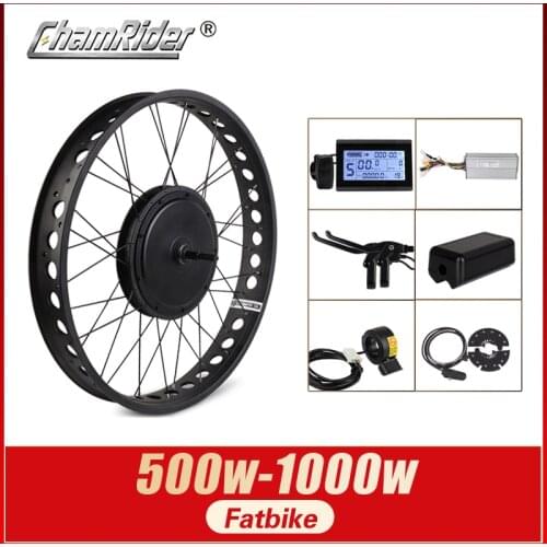 Fat Bike Front Wheel Electric Bicycle Kit 48V 1000W Snow Bike Conversion kit 4.0 Wheel Bafang MXUS Hub Motor 20 inch 26 inch
