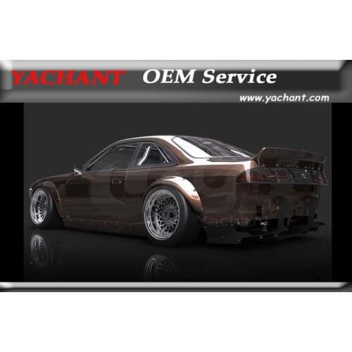 Fiber Glass FRP Body Kit Fender Fit For 1995-1998 S14 Zenki S14A Kouki RB V2 "BOSS" Aero Style Rear Over Fender Flare