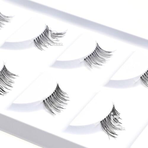 ICYCHEER Makeup 5 Pairs Cross False Eyelashes Half Corner Mini Cute Eye Lashes Handmade