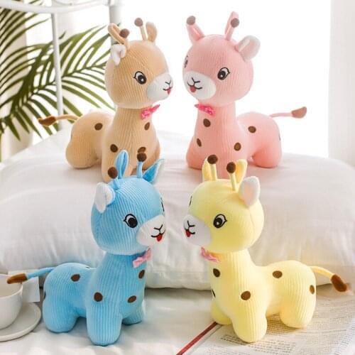 Hot 2019 New 1Pc 28cm Lovely deer Plush Stuffed Toy Soft Cartoon Deer Animal Home Accessories Cute Animal Doll Children Gifts