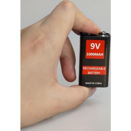 9V 1000mAh lithium ion battery 6F22 USB rechargeable battery detector toy rechargeable battery free shipping