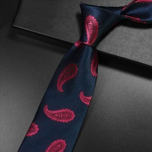 2019 New Arrivals High Quality Brand Men Tie Fashion Wedding Party Neckties 6CM Width Print Slim Ties for Men Luxury Gift Box