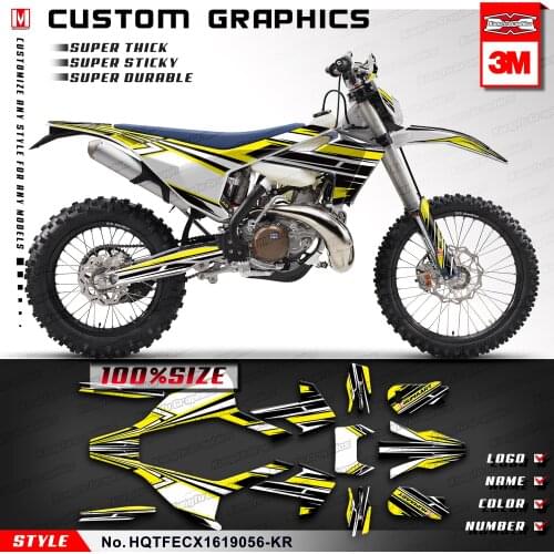 KUNGFU GRAPHICS Dirt Bike Stickers Kit MX Decals for Husqvarna TE FE TC FC TX FX 125 250 300 350 450 501 2016 2017 2018 2019