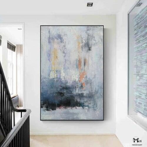 Original Abstract Painting Grey Canvas Painting Texture Art Modern Art Painting Acrylic Art Extra Large Painting on Canvas Art