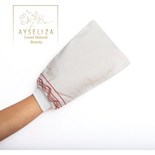 Exfoliating Your Body And Purify Skin With My Glove Made in Turkey Exfoliator Bath Mitt Scrubbing Produced Natural Plant Fibers