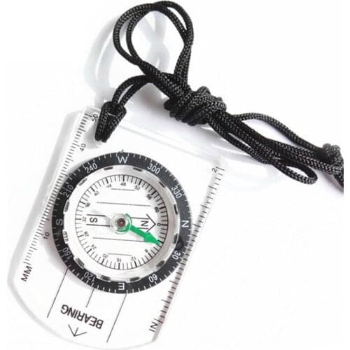 Mini Transparent Plastic Compass Compass Proportional Footprint Travel for Outdoor Camping Hiking Military Compass Tools