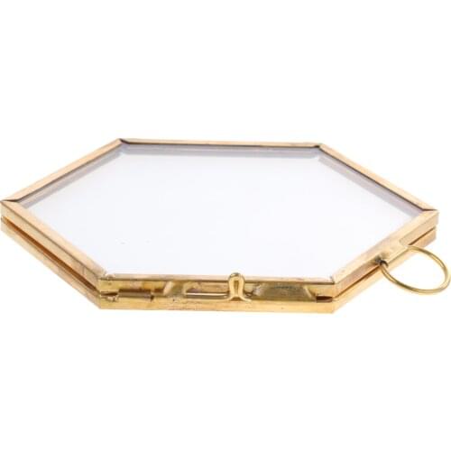 Wall ing Hexagon Glass Artwork Certificate Photo Picture Display Frame Geometric Ornament