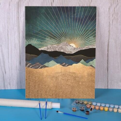 Modern Abstract Landscape Painting By Numbers Set Acrylic Paints 50*70 Picture By Numbers Photo Decorative Handicraft