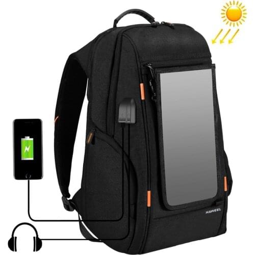Outdoor Solar Panel Power Camera Bag Multi-function Breathable Casual Backpack Laptop Bag with Handle External USB Charging Port