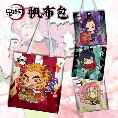 37CM Anime Bundle pocket Handbag Demon Slayer Kimetsu Kamado Tanjirou Nezuko Agatsuma Zenitsu Hashibira Inosuke Shopping bag