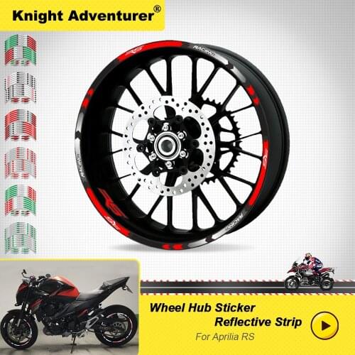 12 Strips High Quality Motorcycle Reflective Decals Wheels Moto Rim Stickers Decoration Styling Rim Sticker For Aprilia RS rs125