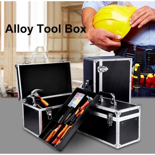 Aluminum Alloy Suitcase Tool Box Multifunctional Hardware Toolbox Vehicle Maintenance Complete Professional Storage System Garag