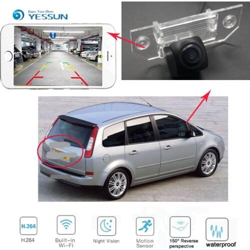 YESSUN car Rear View WIFI Camera for ford focus Sedan 2 3 C-Max HD Reverse Camera license plate Camera backup wirel