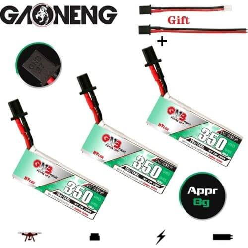 1/2/3/4/5PCS 1S GNB HV Lipo Battery 3.8V 350mAh 70C GNB27 Connector for RC Racing Drone DIY Accessories Replacement Spare Parts