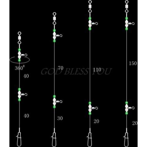 1 Group Fishing Tackle Line Swivels Night Luminous Beads Pins Rolling Connector Drop Shipping