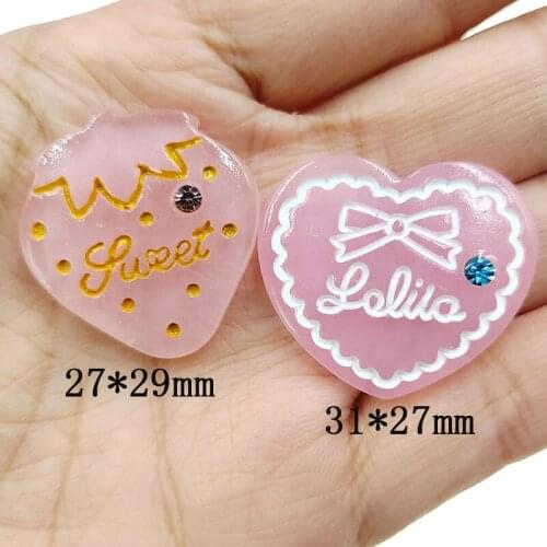 10pc/lot Flash Drill Care Flash Drill Strawberry Diy Resin Fittings DIY resin cabochons accessories