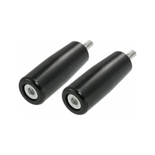 2 Pcs Handwheel Screw On 5.7mm Male Thread Diameter Metal Revolving Handles