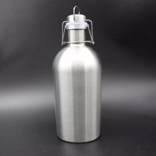 2.5L Homebrew Beer Growler 304 Stainless Steel Home Brew Beer Flip Top Beer Growler Bottle