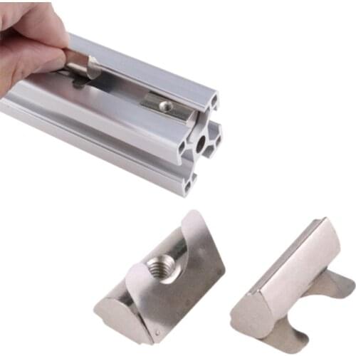 4pcs 3030 4040 4545 Spring Nut M3 M4 M5 M6 M8 Shrapnel Nut Block Elastic Nut Aluminum Profile Accessories