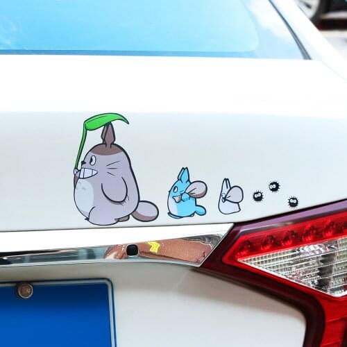 Anime Tonari no Totoro Car Stickers for Nissan Almera X-Trail Juke Hyundai Solaris Tucson Sonata Elantra
