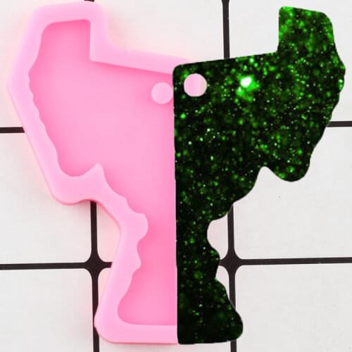 Shiny US Maryland State Silicone Mold Map Jewelry Making Epoxy Resin Molds Decoration Keychain DIY Handmade Charms Mould Pendant