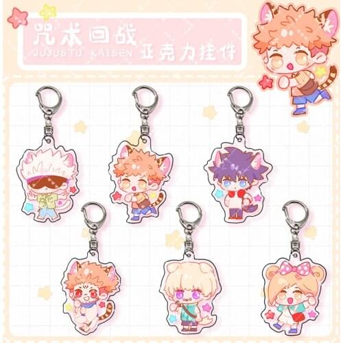 1pc Anime Jujutsu Kaisen keychain Bag Pendant Acrylic Key Chain Acrylic Keyring