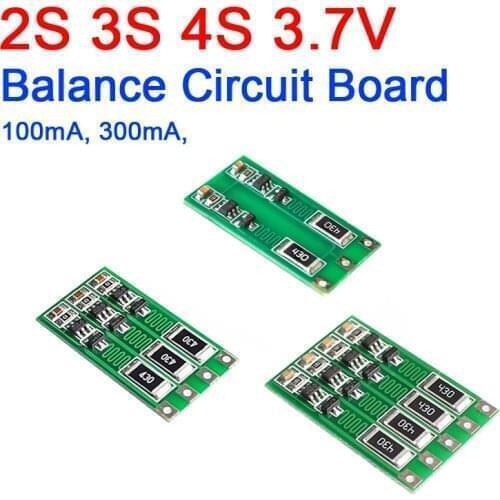 2S 3S 4S Li-ion Lithium Battery 2 3 4 Cell Charger Balance Circuit Board 100mA 300mA 4.2v Battery BMS Charging Balanced 3.7V
