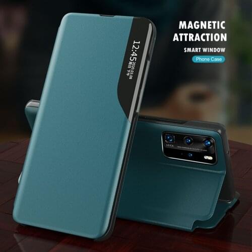 PU Leather Smart Window View Flip Case Cover For Xiaomi Mi 11 10t Pro 10 Ultra Poco X3 NFC M3 10T Lite Magnetic Stand Shell Capa