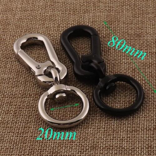 Black/Silver 4 PCS Large Swivel Clasps Bulk Alloy Purse Hook Connector Snap Bag Charm Purse Handbag Clasps Wholesale