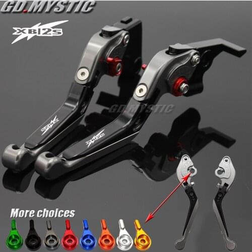 For Buell XB12Ss 2009 with Logo(XB12Ss) Motorcycle Folding Extendable CNC Moto Adjustable Clutch Brake Levers