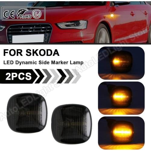 For Skoda Fabia Octavia Superb Roomster SEAT Cordoba Ibiza AUDI A3 A4 A8Dynamic LED Side Marker Light Turn Signal Lamp indicator