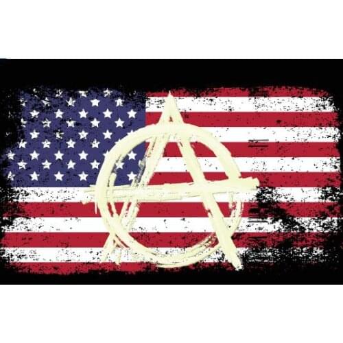 Usa flag 90x150cm polyester digital print banner with Anarchist 3x5ft banner
