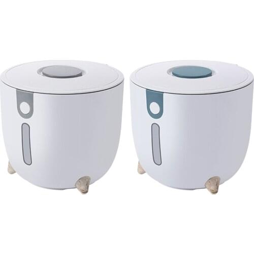 Rice Storage Container Sealed Cans 5kg Dry Food Flour Bucket Airtight Box