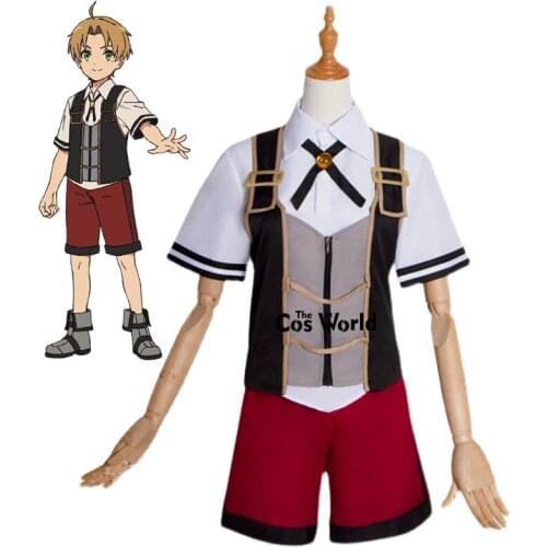 Mushoku Tensei: Isekai Ittara Honki Dasu Rudeus Greyrat Tops Vest Shorts Outfit Anime Cosplay Costumes