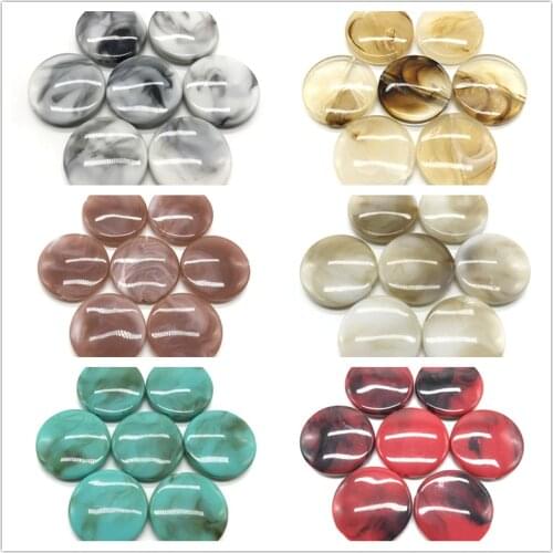 10pcs 20mm imitation natural stone round resin loose beads DIY production bracelet necklace accessories (hole size 1.5mm)