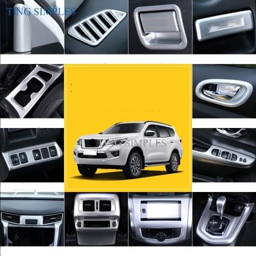 Car Style Cover Garnish Detector Trim Front Air Condition Conditioning Outlet Vent/Gear panel For Nissan Terra 2018 2019 2020