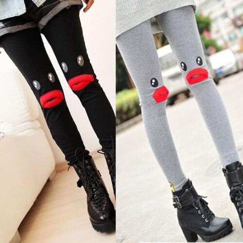Pregnant Women Slimming Leggings Ladies Bottom Pants Cute Duck Cartoon Pattern Spring And Autumn