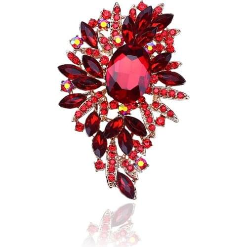 Hot selling Brooch Color Glass Large Glass Brooch crystal glass brooch brooch flower womens clothing accessories
