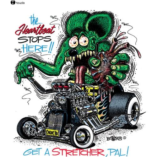 2019 New Arrival T Shirt Casual Men Clothing Hot Rod Car Fans"Heartbeat Stops Here" White Tee Shirt Front Print T-Shirt