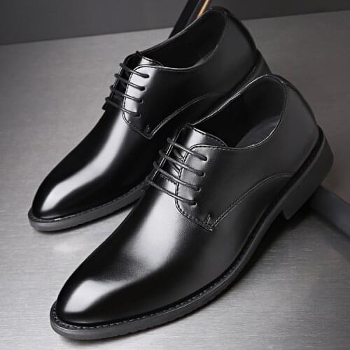 Mazefeng Classic Business Mens Dress Shoes Fashion Elegant Formal Wedding Shoes Men Slip on Office Oxford Shoe for Men 2020 New