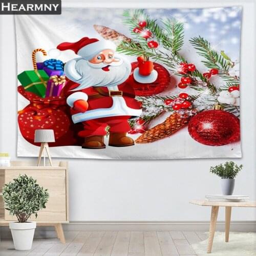Custom Santa Claus Wall Tapestry Home Decorations Wall Hanging Forest Tapestries For Bedroom 130x150CM,140x250CM
