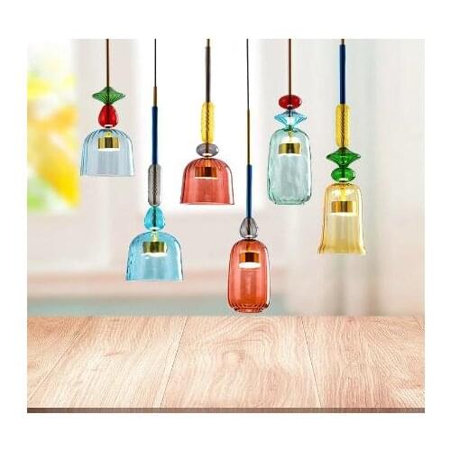 Nordic Colorful Fruit LED Pendant Lights Lighting for Living Room Pendant Lamp Kitchen Hanging Lamp Indoor Glass Light Fixtures