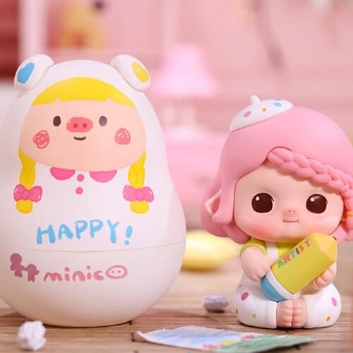 Original Pop Mart MINICO My Toy Party Series Blind Box Toys Model Confirm Style Cute Anime Figure Gift Surprise Box