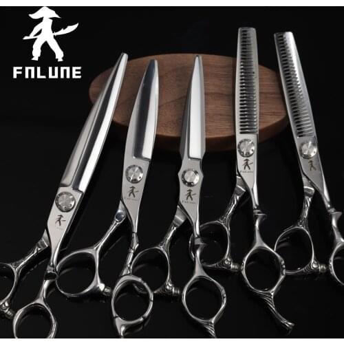 FnLune 6inch Professional Hair Salon Scissors Cut Barber Accessories Haircut Thinning Shear Scissors Hairdressing Tools Scissors