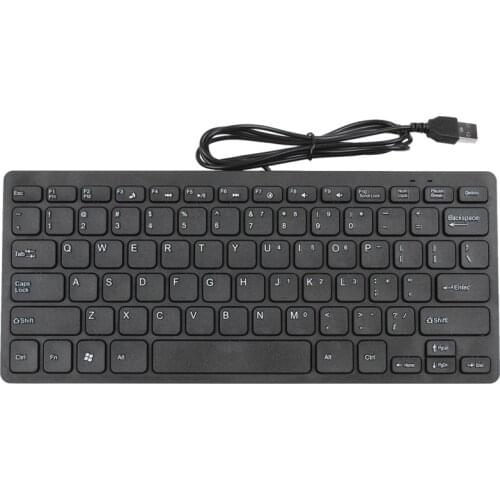 Wire Keyboard Ultra-Thin Quiet Small Size 78 Keys Mini Multimedia Usb Keyboard For Laptop Pc