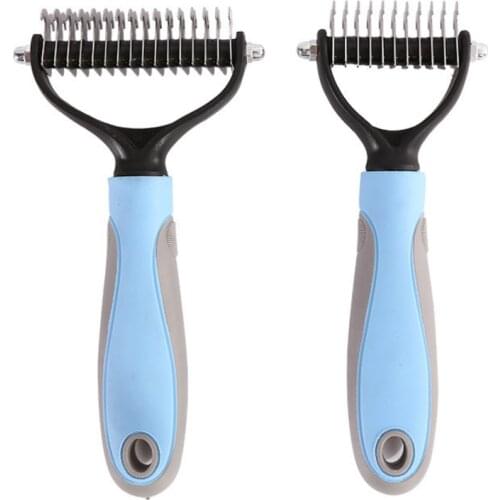 Manufacturer Pet Comb Double-sided Cleaning Beauty Pet Open Knot Comb Dog Comb Cleaning Supplies Slicker Brush for Dogs