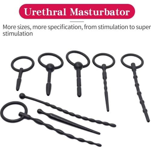 Silicone Urethral Toys/Dilation/Extender/Sound 4/6/8/9/10mm Penis Plug/Rod Dilator Urethra Catheter MenS Masturbator Sex Shop