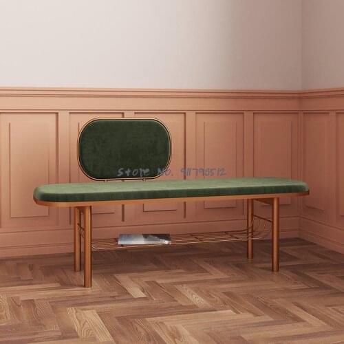 Shoe Trying Stool Shoe Changing Stool Creative American Long Rectangular Light Luxury Light Luxury Style Bench