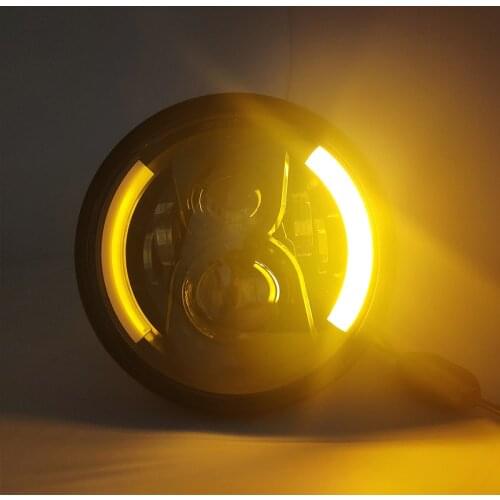 Universal 7inch H4 Led Motorcycle Headlight for hornet 600 Honda cb400 cb1000sf kawasaki ER6N Harley with DRL Headlamp Housing